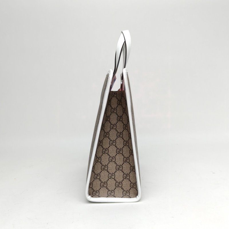 GUCCI 圖案PVC銀扣貓咪兒童包手提托特包肩背包-3