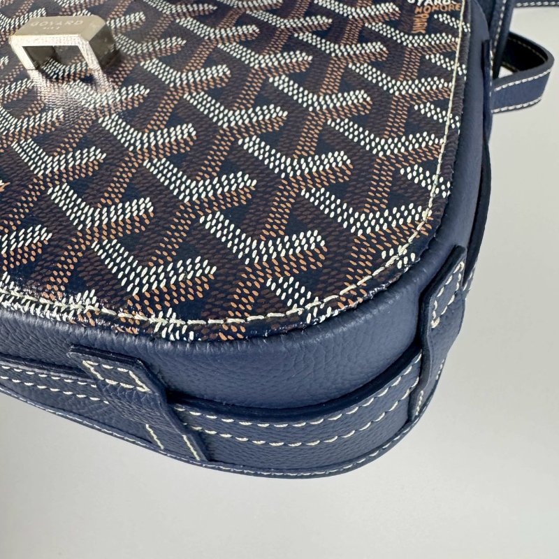 GOYARD BELVÉDÈRE BAG PM 深藍 斜背 新版 荔枝紋 郵差包 馬鞍包-3