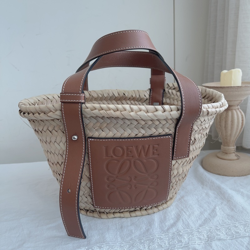 ෆ Loewe 草編籃子🧺菜籃子小號🍎💐-6