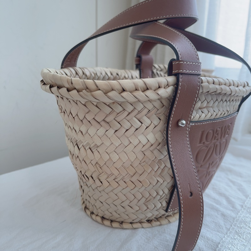 ෆ Loewe 草編籃子🧺菜籃子小號🍎💐-7