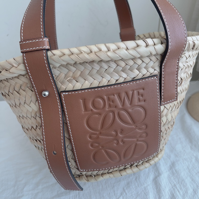 ෆ Loewe 草編籃子🧺菜籃子小號🍎💐-9
