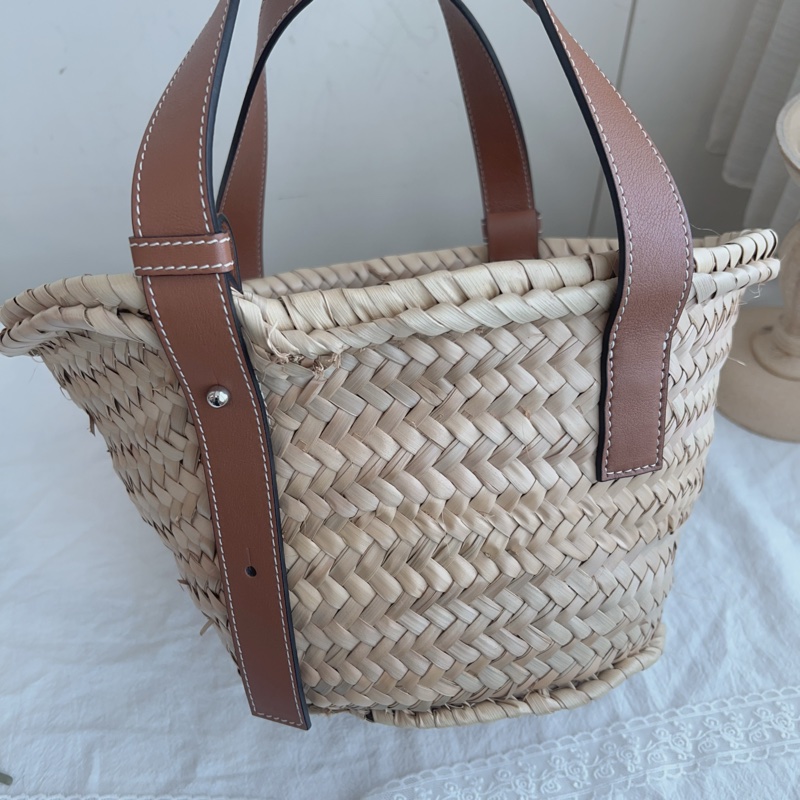 ෆ Loewe 草編籃子🧺菜籃子小號🍎💐-13