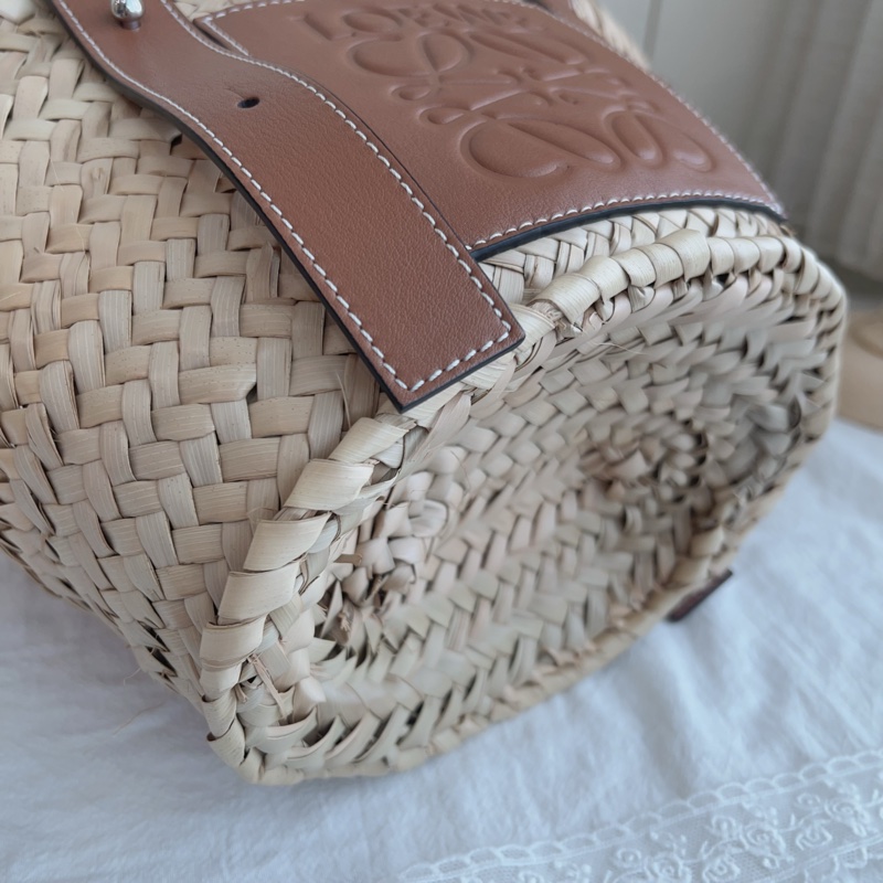 ෆ Loewe 草編籃子🧺菜籃子小號🍎💐-15