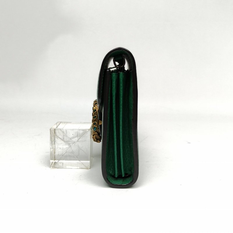 GUCCI Dionysus酒神Woc鑽扣綠色牛皮鑽扣肩背包-3