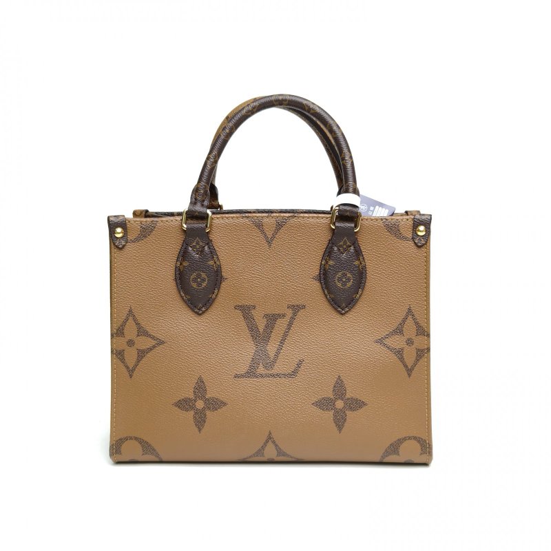 LOUIS VUITTON Onthego小號25二合一寬肩帶老花PVC金扣晶片肩背包-2