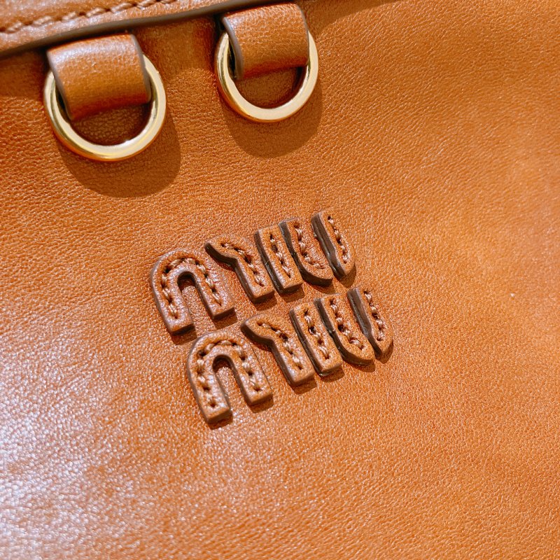 TK2034	 繆繆 單肩／背包/ 手提 Miu Miu Caprice Clutch Shoulder Bag Cognac Calfskin-19