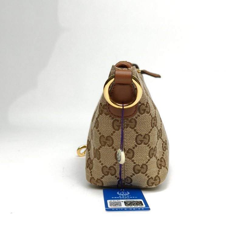 GUCCI 老花帆布金扣vanity飯盒包肩背包-1