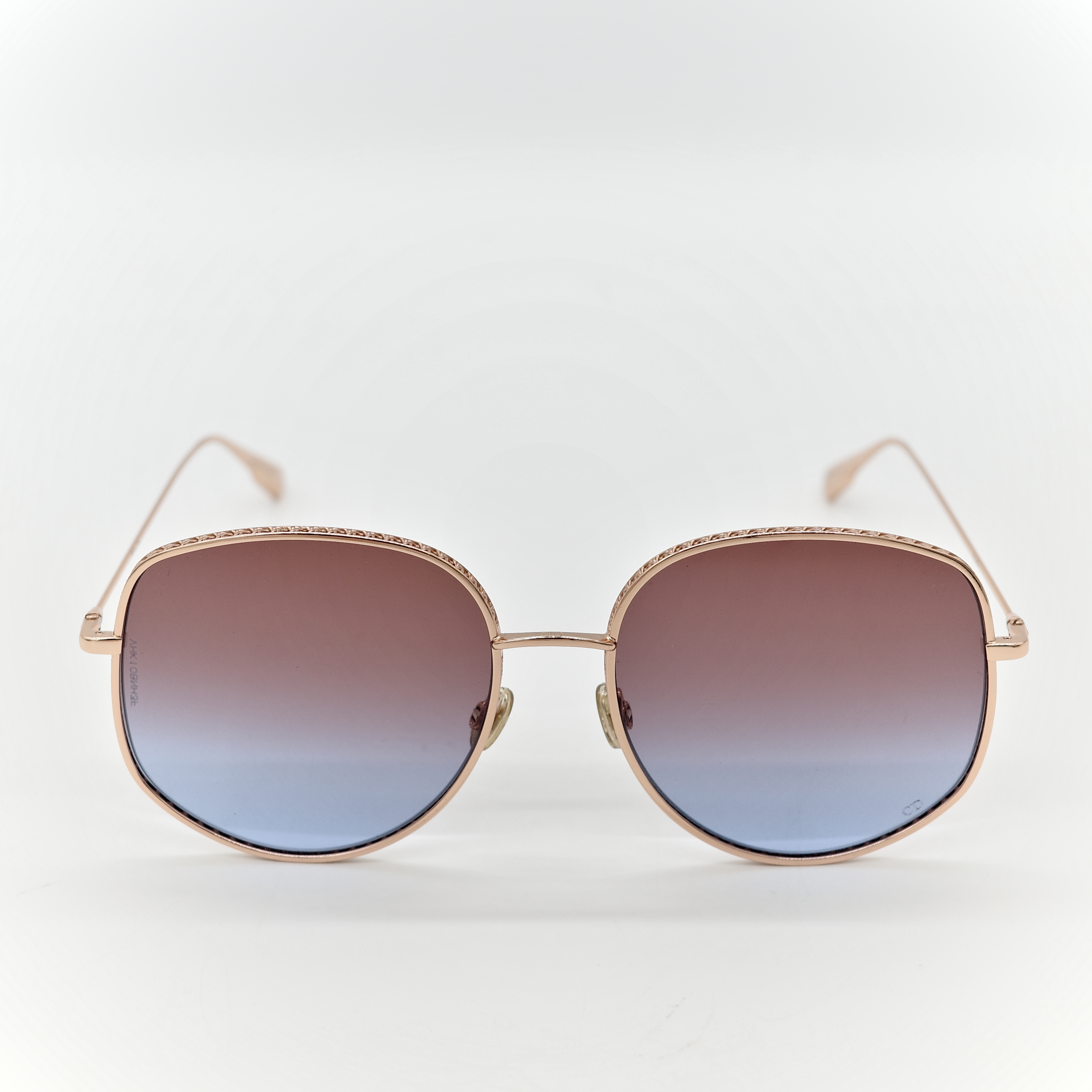 DIOR 迪奧DiorByDior2 太陽眼鏡 棕色漸層鏡片 香檳金金屬框-2