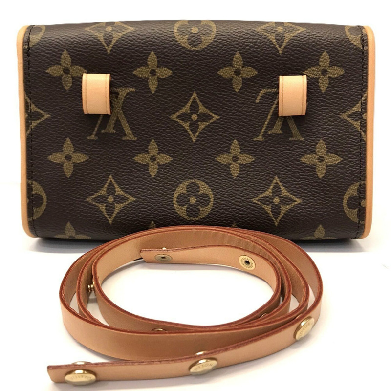 路易威登 Pochette Florentine XS Monogram 迷你手拿包 皮革 棕色 M51855 路易威登-1