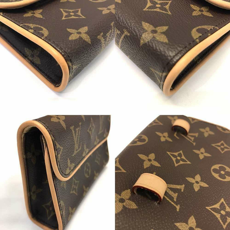 路易威登 Pochette Florentine XS Monogram 迷你手拿包 皮革 棕色 M51855 路易威登-2