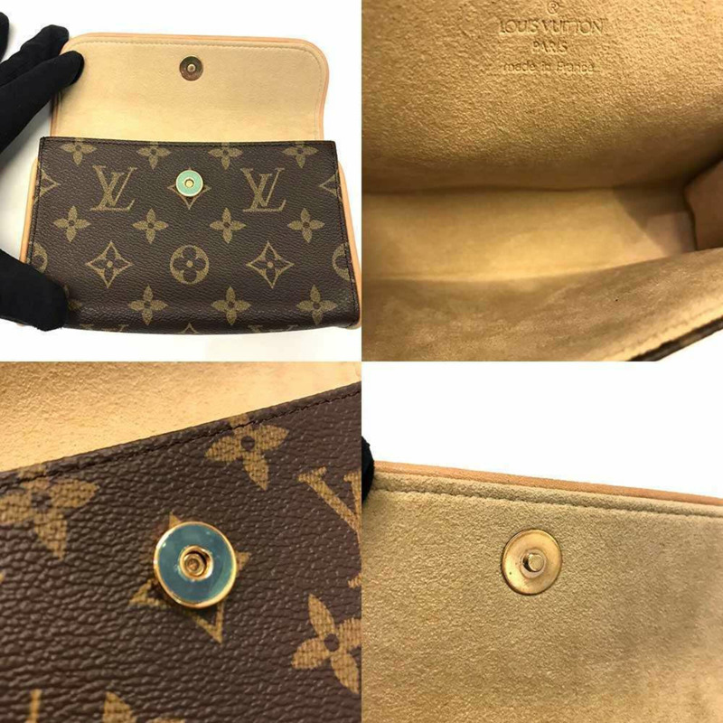 路易威登 Pochette Florentine XS Monogram 迷你手拿包 皮革 棕色 M51855 路易威登-5