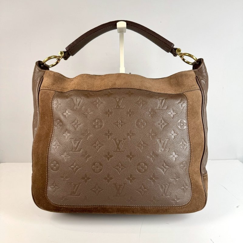 Louis Vuitton Empreinte Audacieuse 壓紋皮革 金扣 麂皮 老花 手提包-1