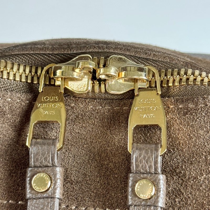 Louis Vuitton Empreinte Audacieuse 壓紋皮革 金扣 麂皮 老花 手提包-4