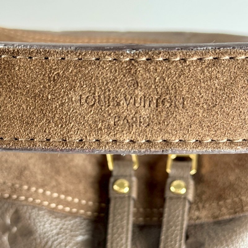 Louis Vuitton Empreinte Audacieuse 壓紋皮革 金扣 麂皮 老花 手提包-5