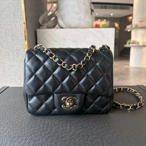 CHANEL 羊皮COCO17 黑金 晶片款