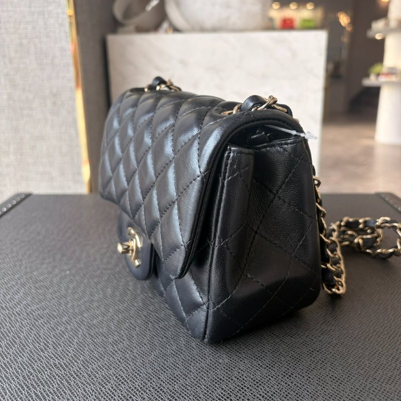 CHANEL 羊皮COCO17 黑金 晶片款-2