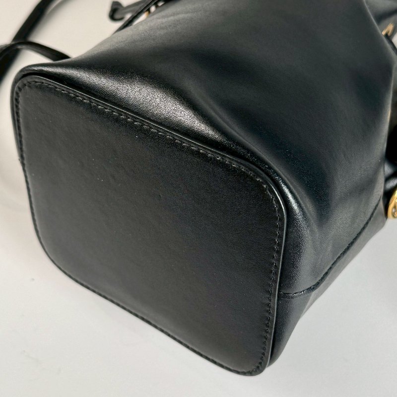 Fendi Mon Tresor黑色 金扣 小牛皮 水桶包 手提包 肩背包-4