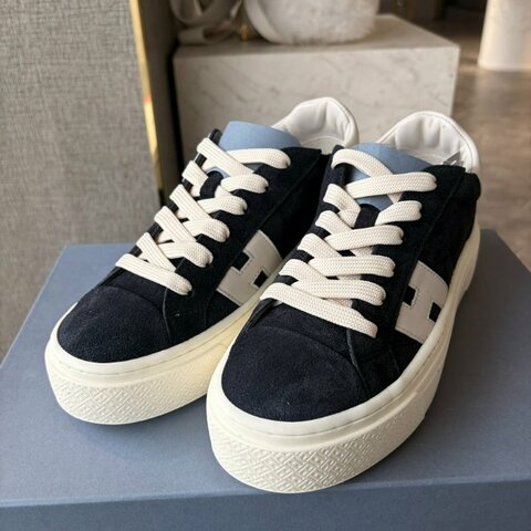 HOGAN Crosswind 麂皮運動鞋-深藍