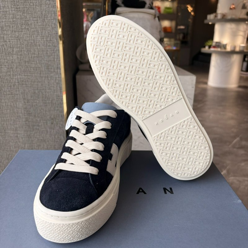 HOGAN Crosswind 麂皮運動鞋-深藍-4