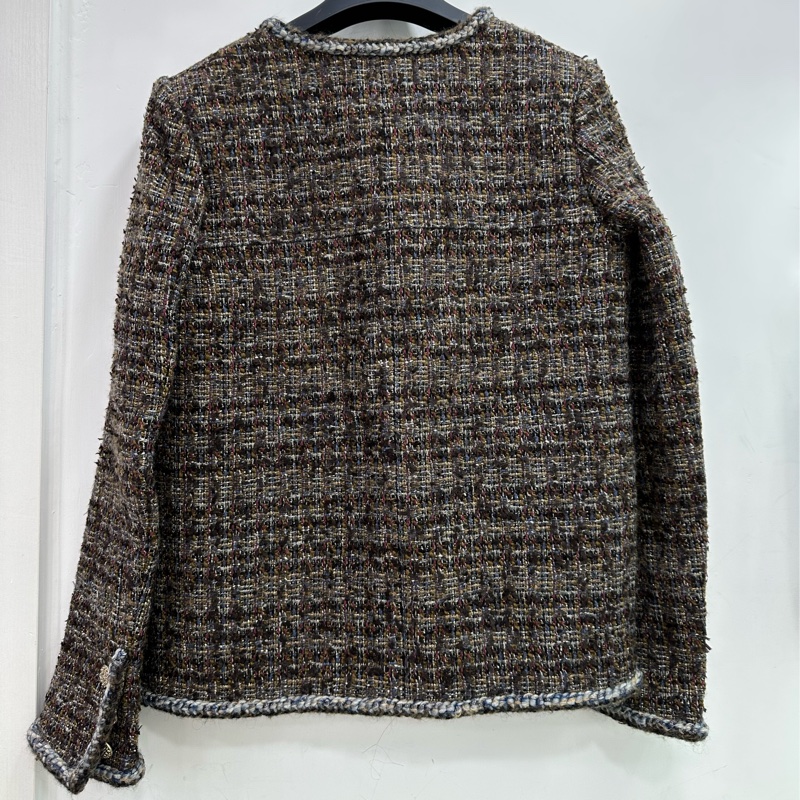 Chanel森林系列灰棕兩口袋外套 老佛爺的秋冬絕唱 王一博周迅同款 34碼-1