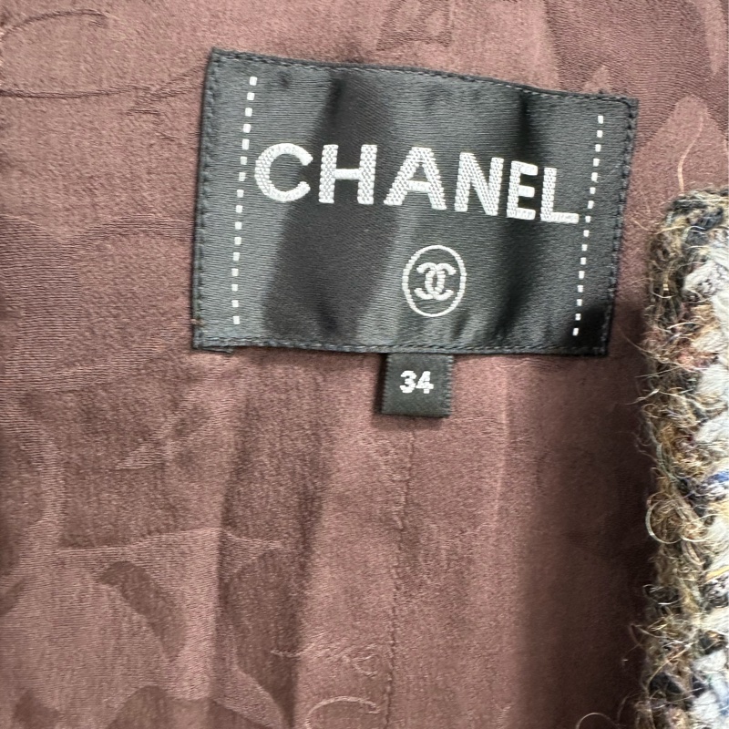 Chanel森林系列灰棕兩口袋外套 老佛爺的秋冬絕唱 王一博周迅同款 34碼-2