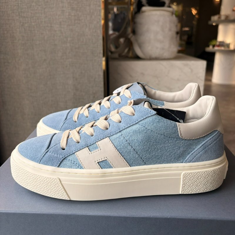 HOGAN Crosswind 牛仔布運動鞋/藍-3