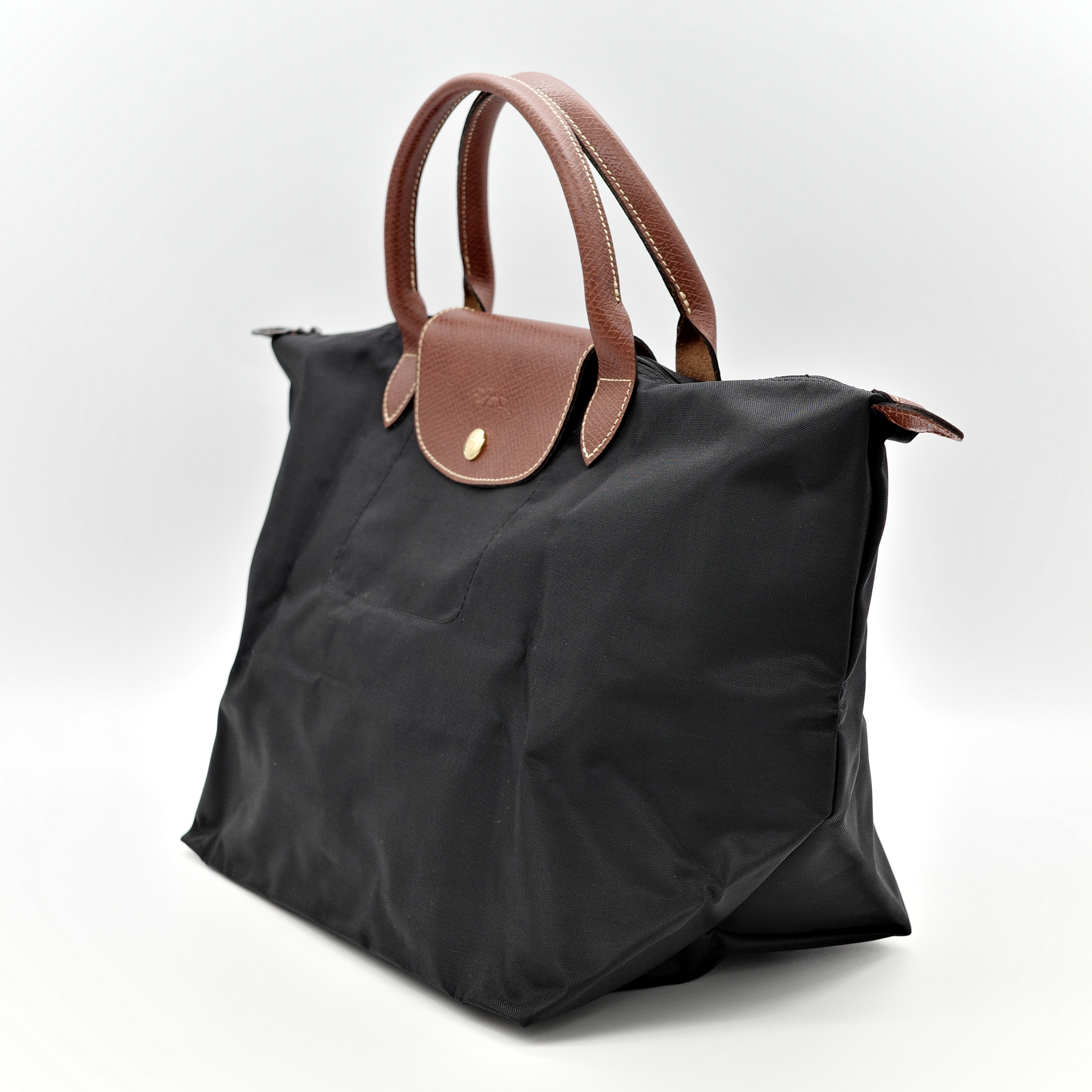 LONGCHAMP Le Pliage  黑色 尼龍 摺疊 水餃包-2