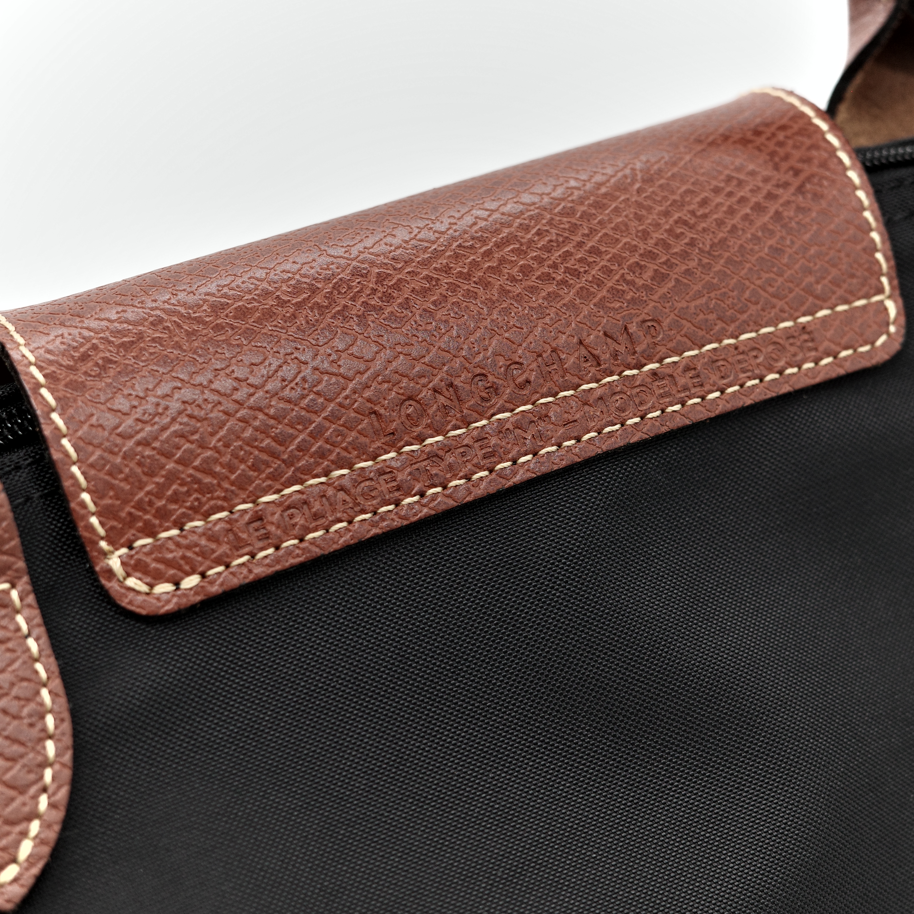 LONGCHAMP Le Pliage  黑色 尼龍 摺疊 水餃包-6