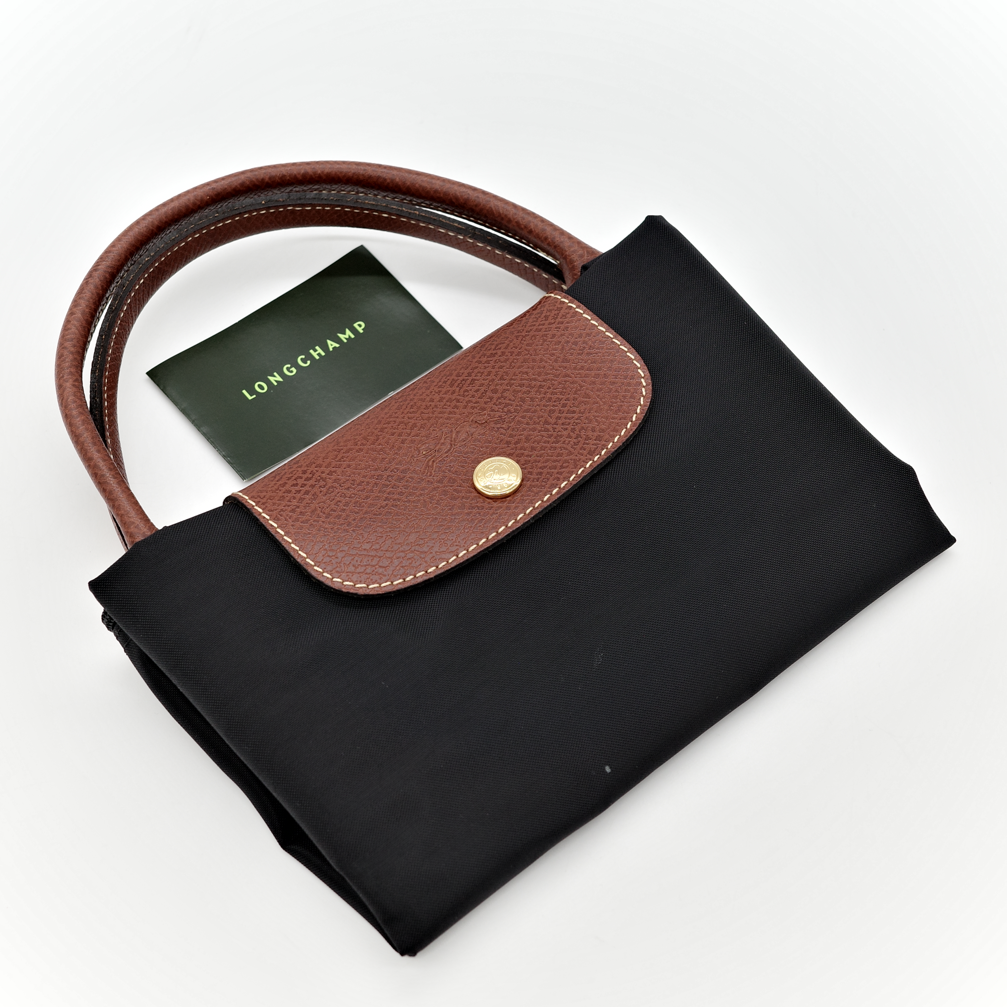 LONGCHAMP Le Pliage  黑色 尼龍 摺疊 水餃包-13