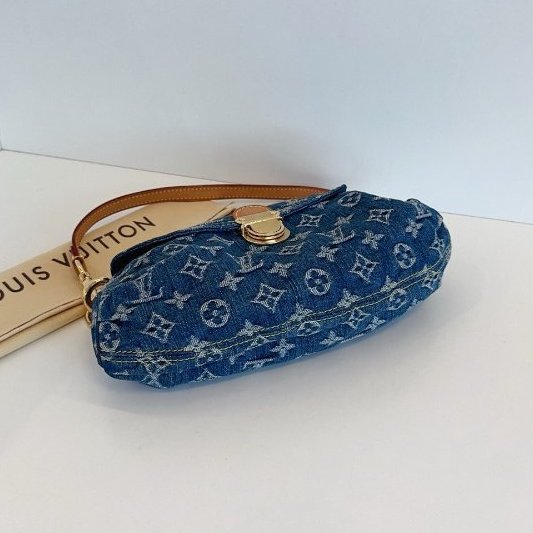 近新品 路易威登/Louis Vuitton 牛仔單寧小元寶腋下包 中古款-8