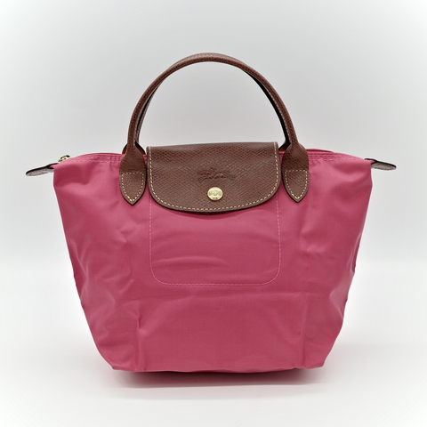 LONGCHAMP 桃紅色 尼龍 摺疊 水餃包 le pliage
