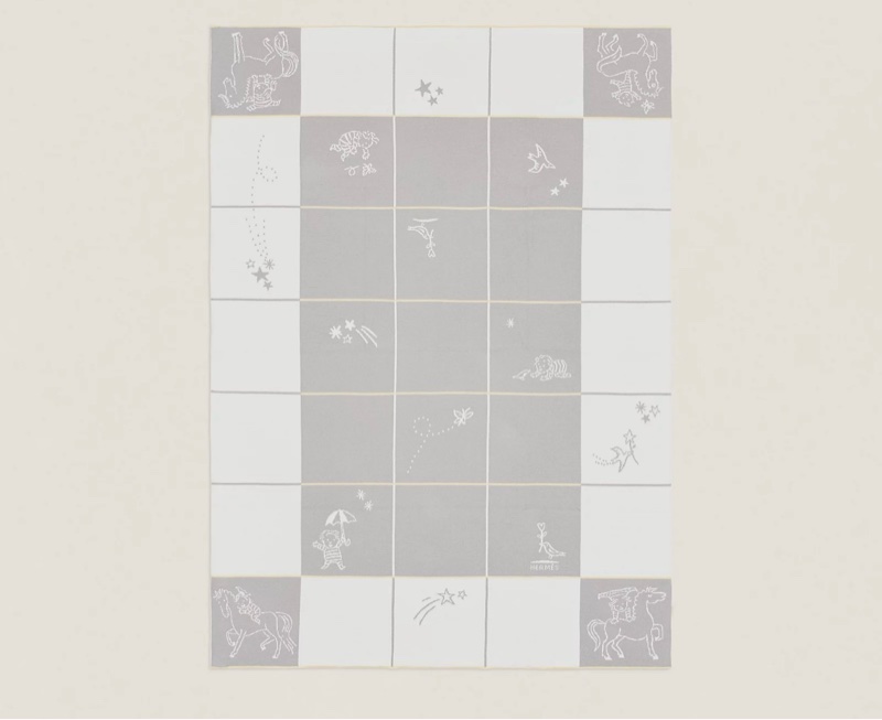 💖Hermes Carriole 寶寶 薄毯💖灰色 全新-0