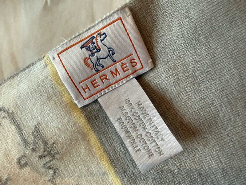 💖Hermes Carriole 寶寶 薄毯💖灰色 全新-3