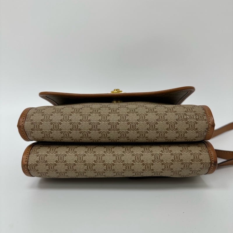 【赫蒂國際精品】Celine 賽琳 老花帆布郵差包 vintage-5