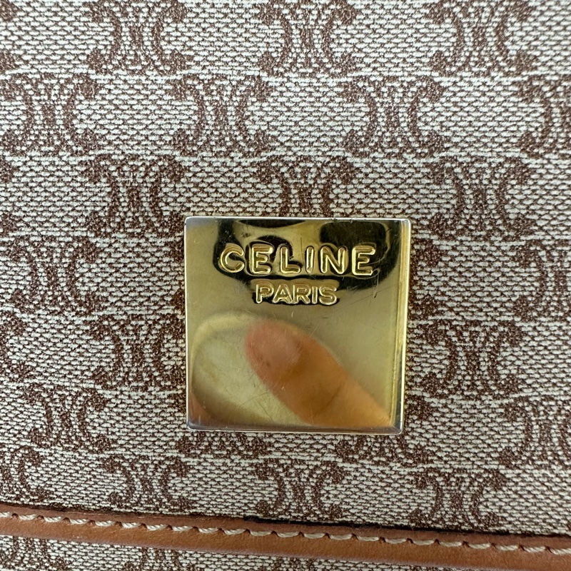 【赫蒂國際精品】Celine 賽琳 老花帆布郵差包 vintage-6