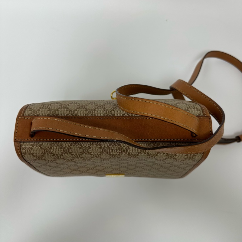 【赫蒂國際精品】Celine 賽琳 老花帆布郵差包 vintage-7