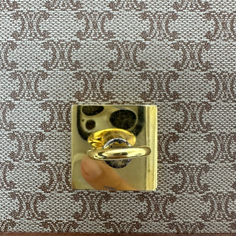 【赫蒂國際精品】Celine 賽琳 老花帆布郵差包 vintage-9