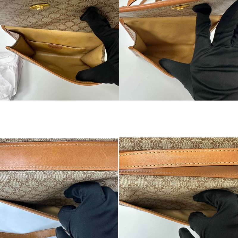 【赫蒂國際精品】Celine 賽琳 老花帆布郵差包 vintage-14