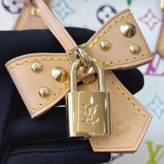 近新品 路易威登/Louis Vuitton 白三彩Speedy Soft30 芯片款-9