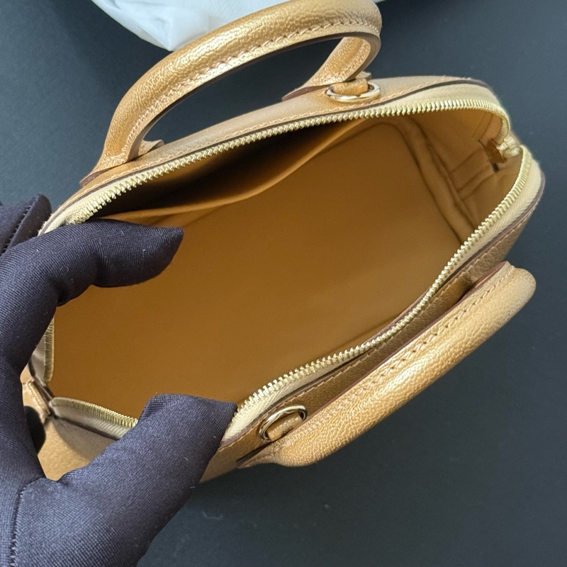 Hermes Mini Bolide 奧林匹克限量款 Y9 Dore 鎏金色 淡金釦 K刻-5