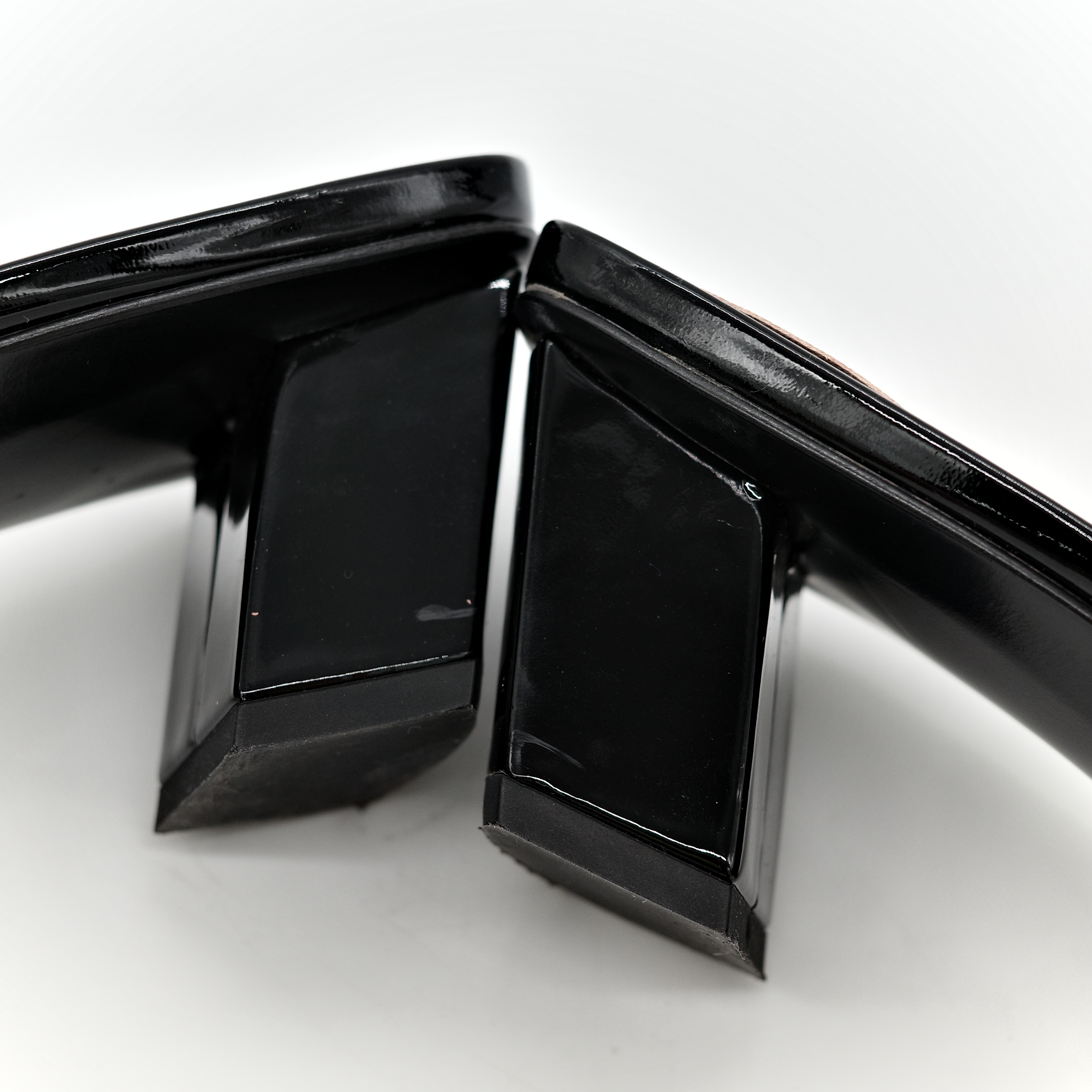 Roger Vivier Belle Vivier 黑色 漆皮 方釦穆勒鞋 坡跟 包鞋-14