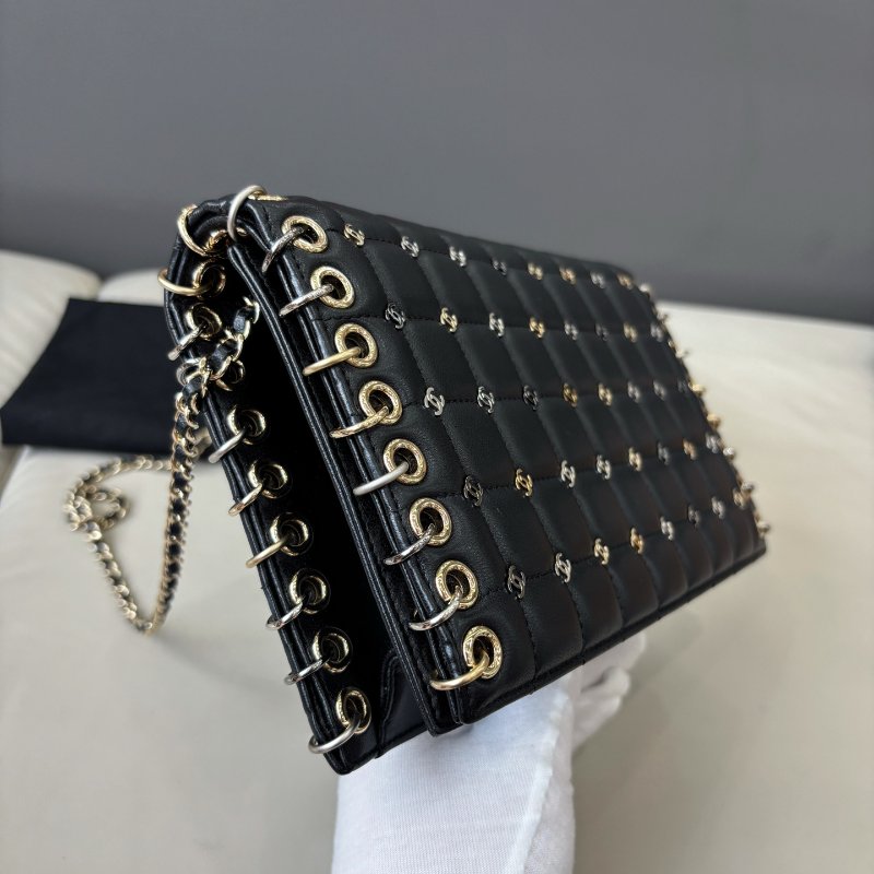 香奈兒/Chanel 限量款重工滿logo圓環鏈條包-2