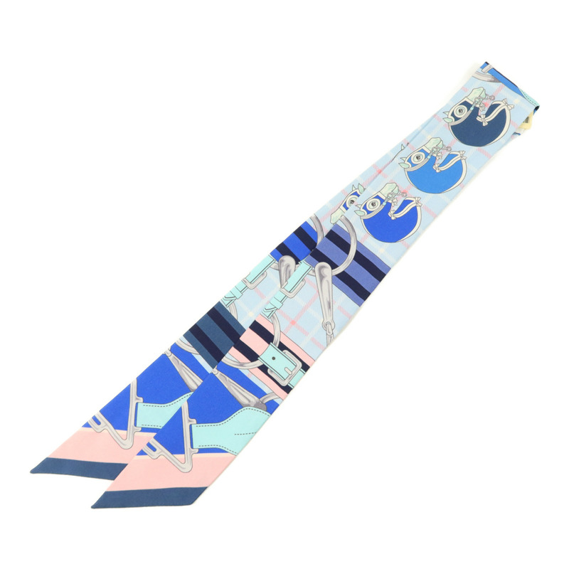 HERMES 絲質Twilly絲巾-1