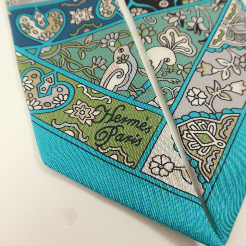 HERMES 絲質Twilly絲巾-4