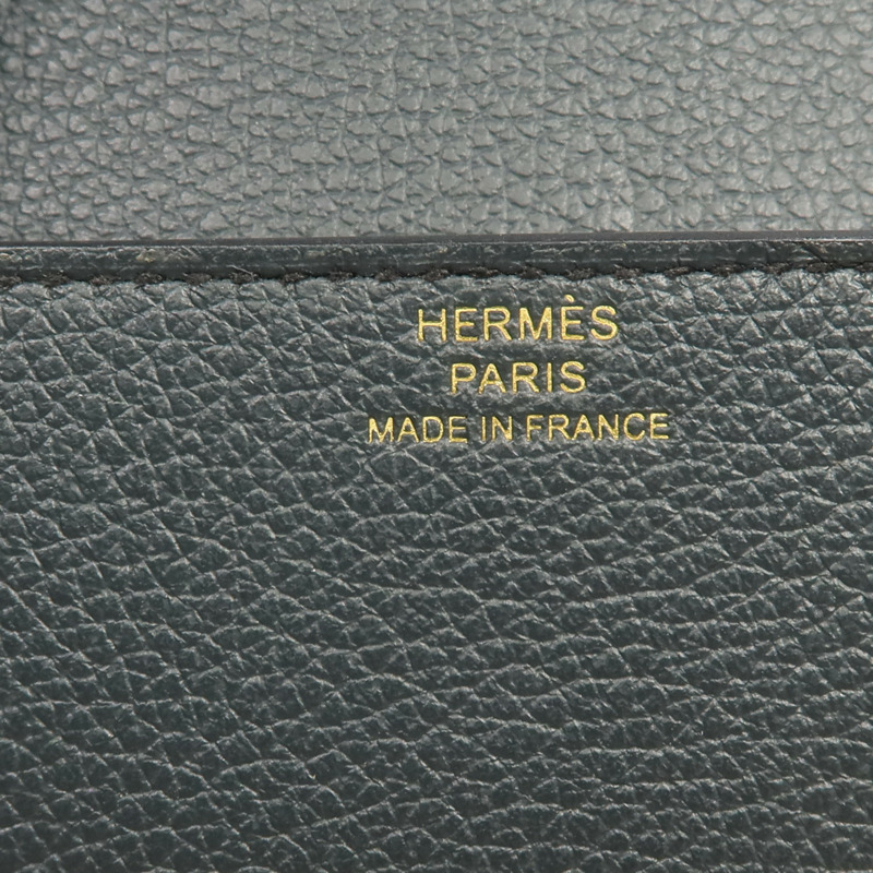 HERMES Evercolor皮革Roulis Slim錢包Vert Rousseau-6