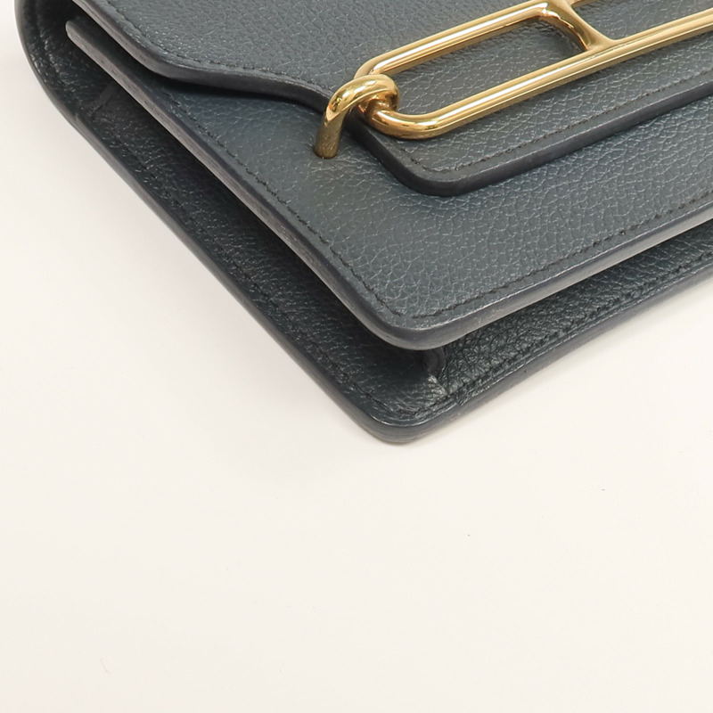 HERMES Evercolor皮革Roulis Slim錢包Vert Rousseau-12