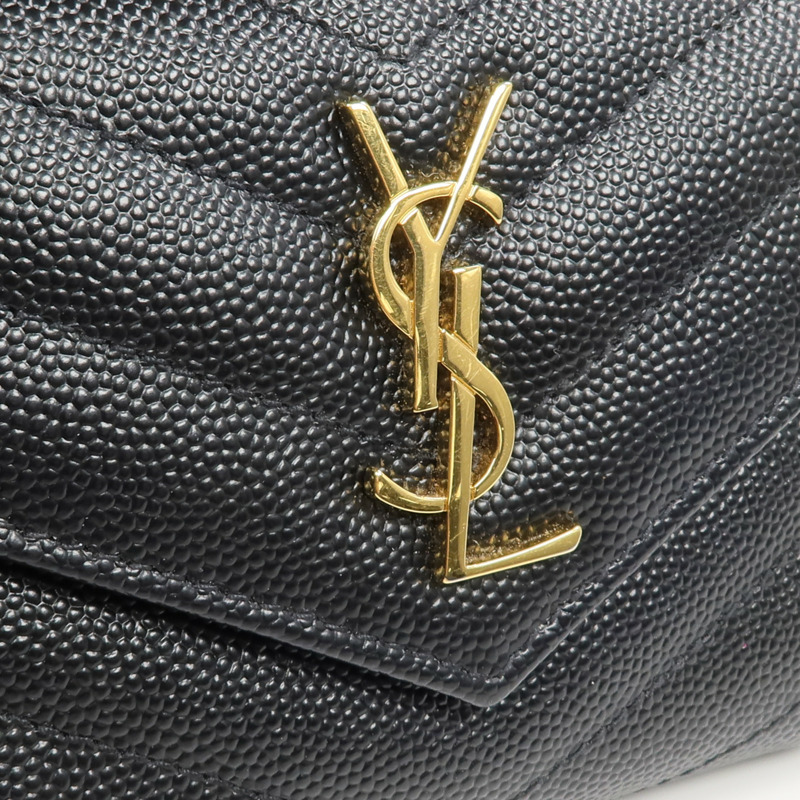 SAINT LAURENT 牛皮皮革Three-fold Wallet錢包-8