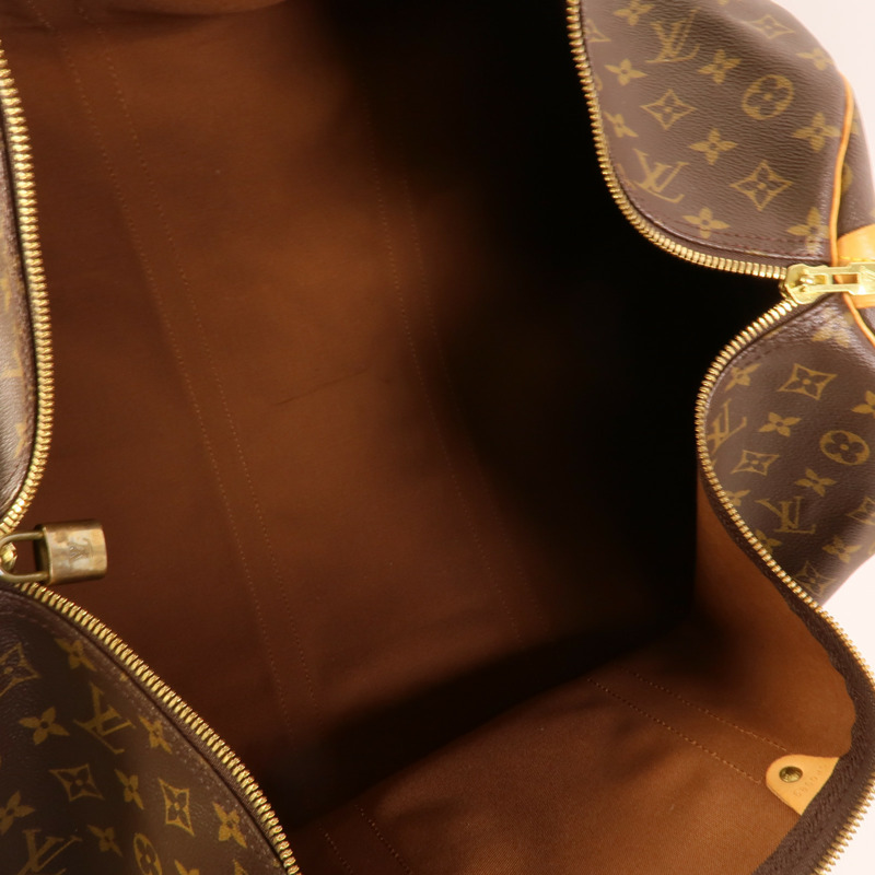 LOUIS VUITTON Monogram Keepall 60金扣手挽袋-4