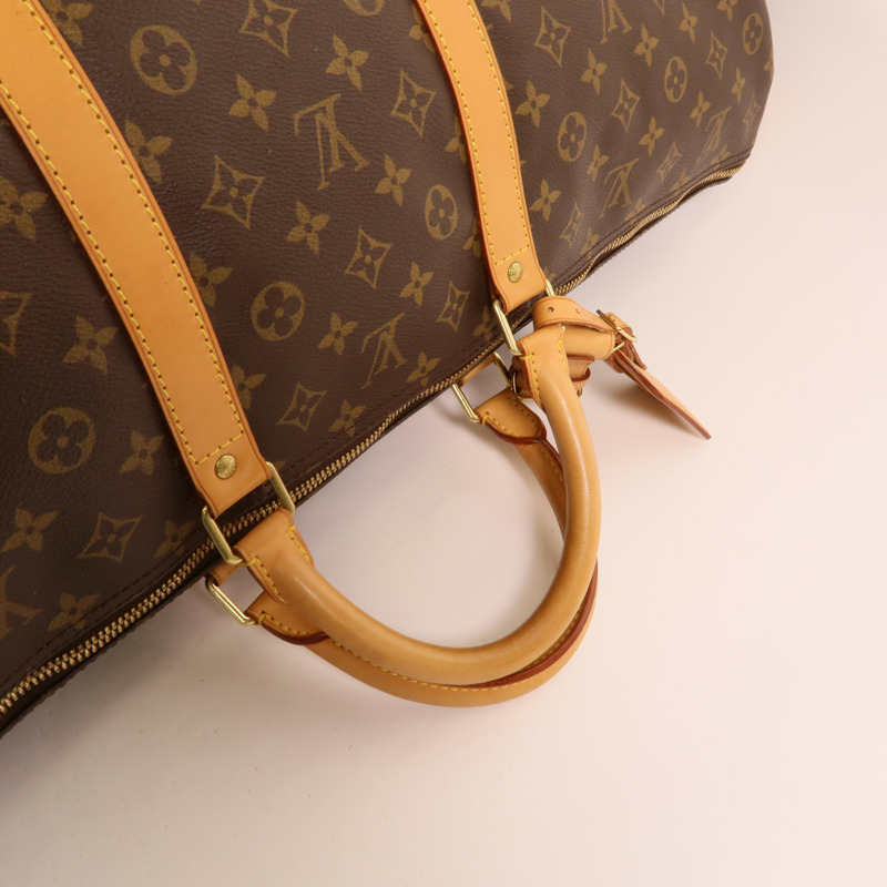 LOUIS VUITTON Monogram Keepall 60金扣手挽袋-5