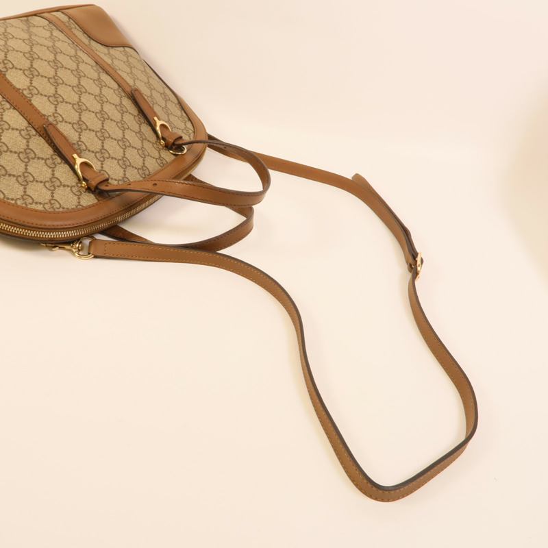 GUCCI 塗層帆布Nice Dome Bag手挽肩背兩用袋-5